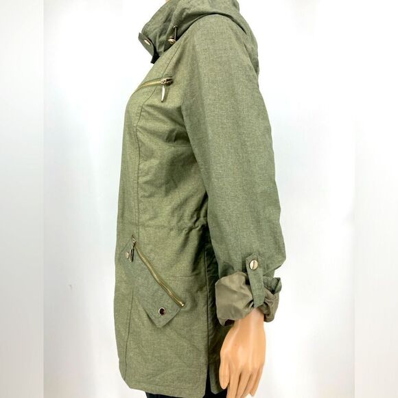 Ellen Tracy Water Repellent Hooded Anorak Jacket M - Picture 4 of 12